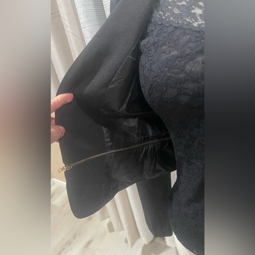 Guess Solid Black Mid-Waste Blazer - image 4